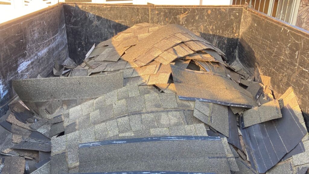Roofing material dumpster sacramento